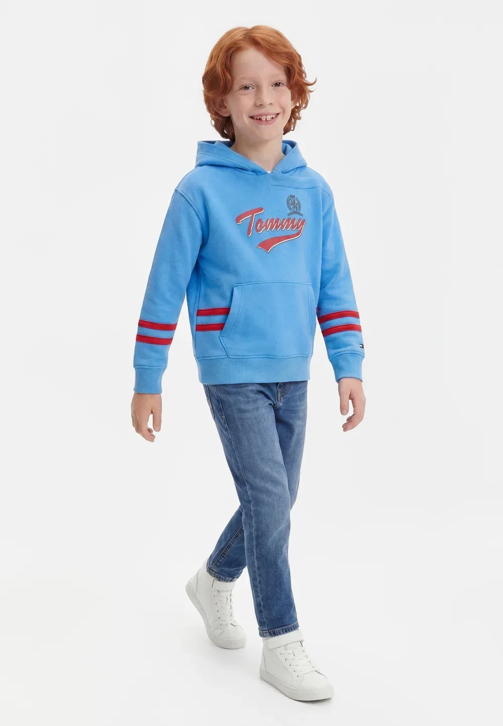 Худи с графическим изображением герба - худи Tommy Hilfiger, Copenhagen Blue