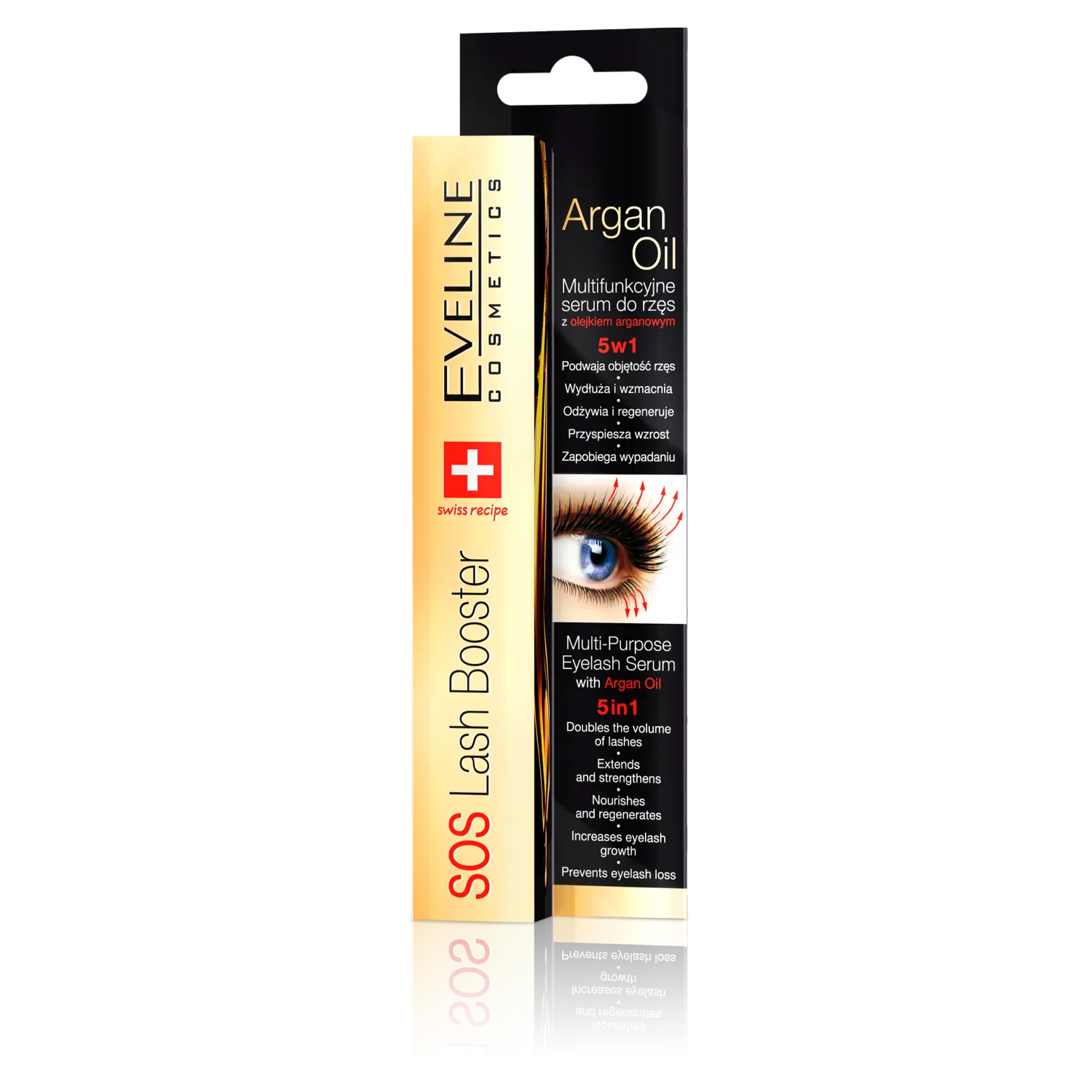 Eveline Cosmetics SOS Lash Booster сыворотка для ресниц с аргановым маслом, 10 мл — фото 3