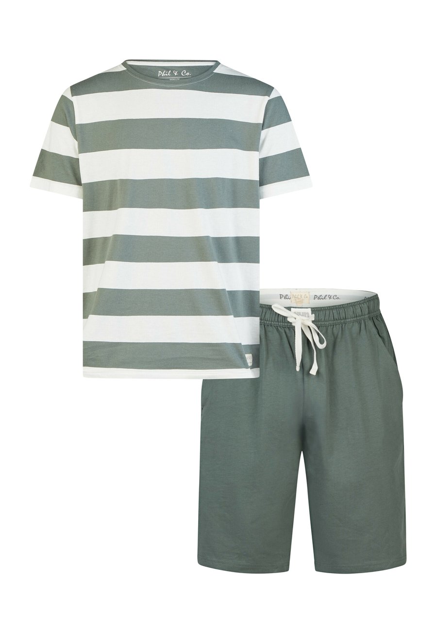 

Пижамный комплект Phil & Co. Berlin SET, Green White Striped/Green