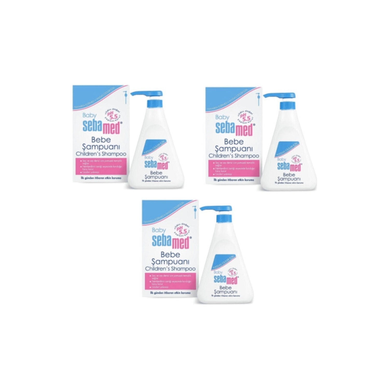 

Детский шампунь Sebamed Baby, 3 флакона по 500 мл