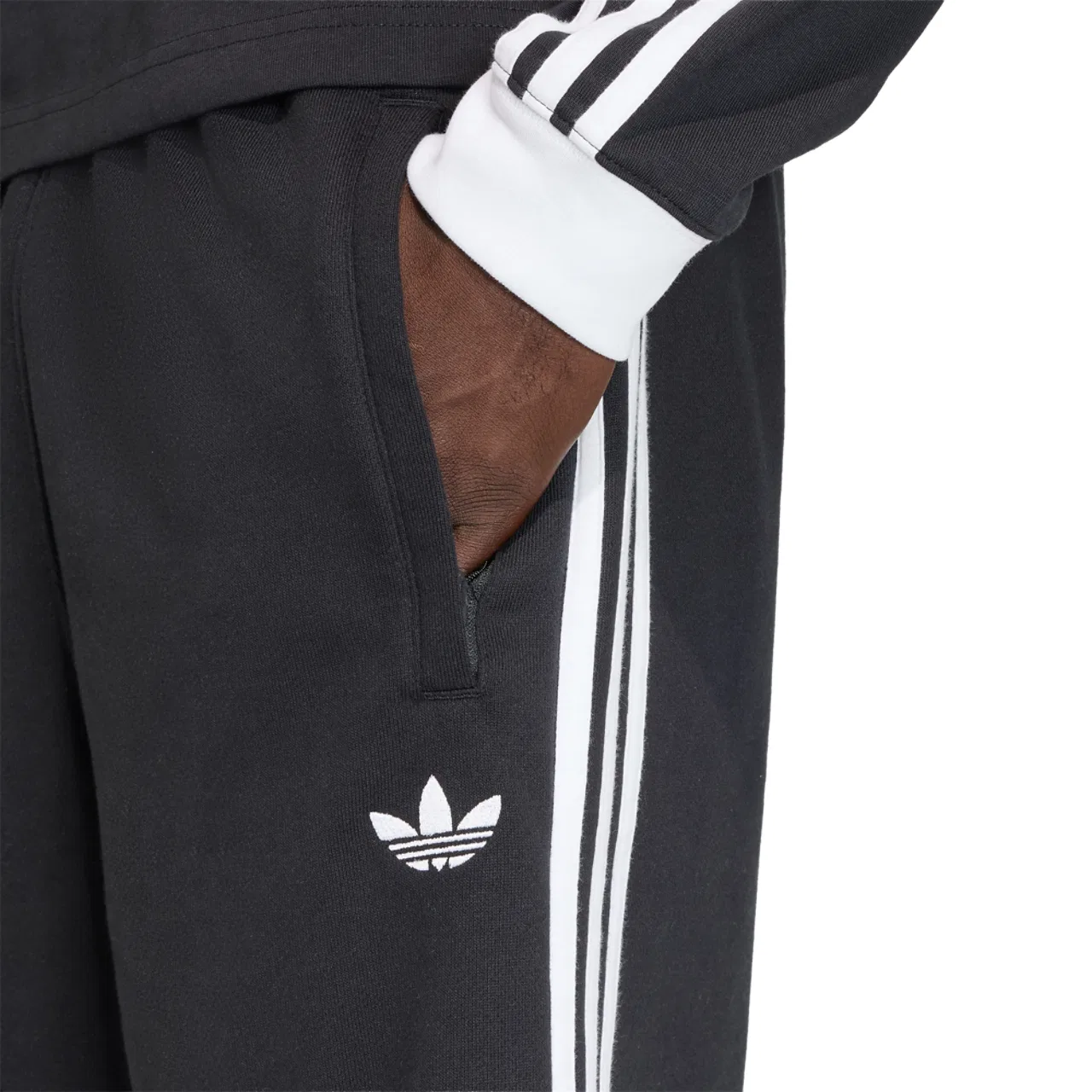Мужские шорты из мягкого хлопкового футера adicolor 3-Stripes Shorts Adidas, черный — фото 3