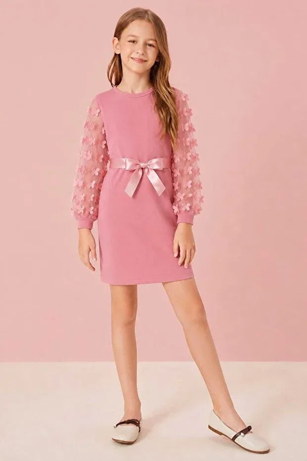 Детское платье для девочек с длинным рукавом mykids collection My Kids Wear, Pink