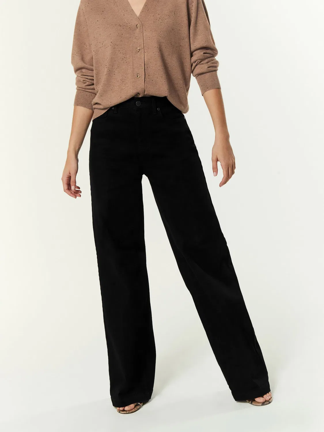 Джинсы широкие Black Wide Leg Denim Next, черный — фото 3