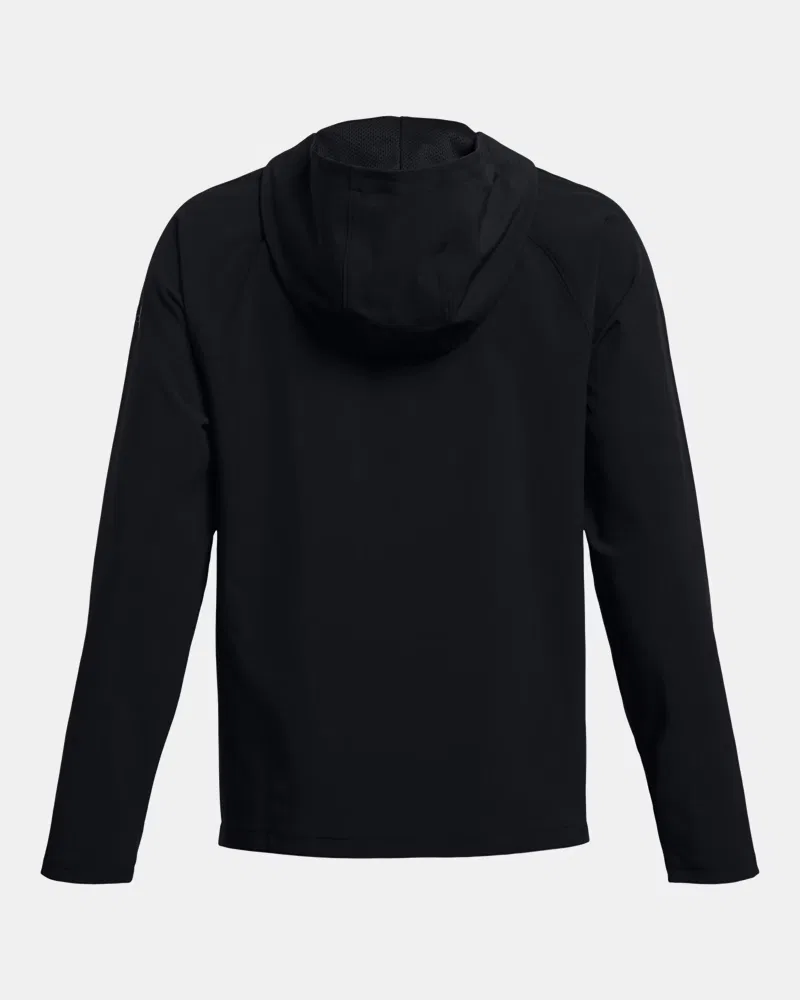 Куртка на молнии для мальчиков водоотталкивающая из тянущейся ткани Unstoppable UnderArmour, Black/Pitch Gray — фото 2