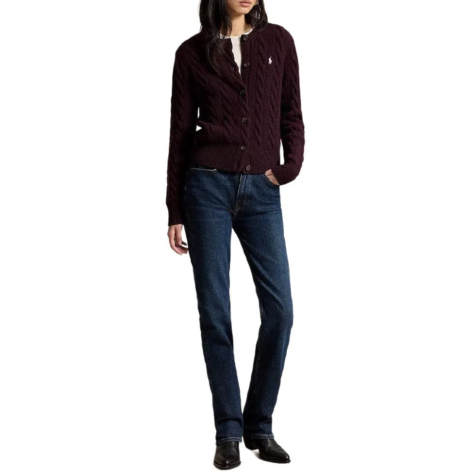 Женский свитер с круглым вырезом Burgundy Polo Ralph Lauren, Burgundy — фото 3