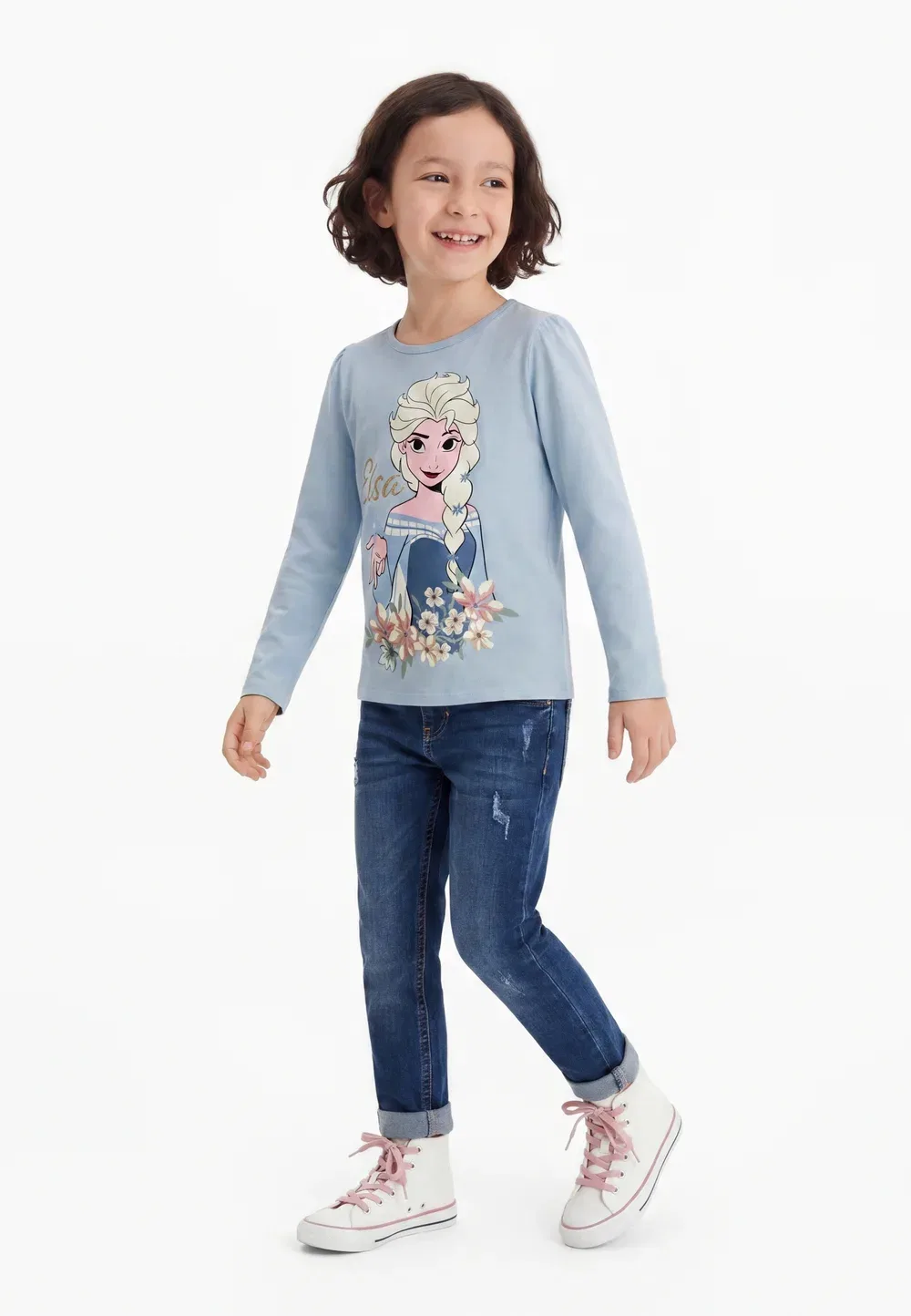 Nmfjala frozen - футболка с длинным рукавом Name It, Light Blue