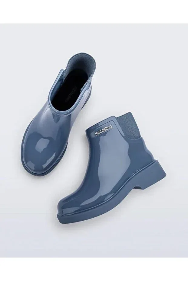 Детские ботинки для девочек с принтом Mini Melissa Chelsea Boot Miss Helina, Blue — фото 4