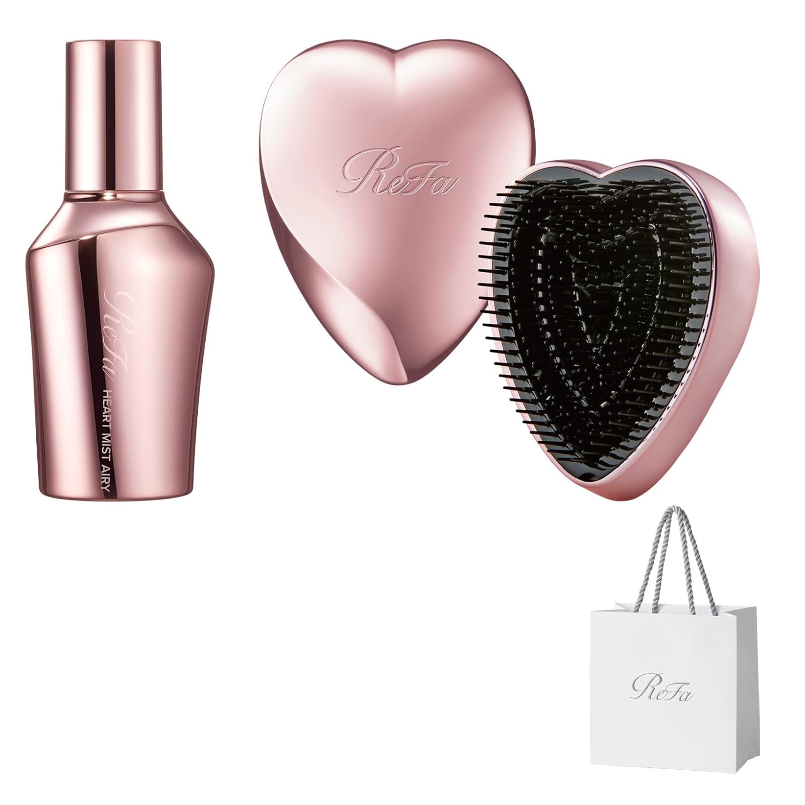 Набор для ухода за волосами ReFa Heart Brush + Heart Mist Airy