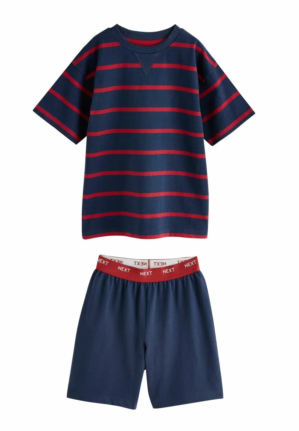 Комплект из 3 коротких пижамных комплектов Next, Red Blue Navy — фото 3