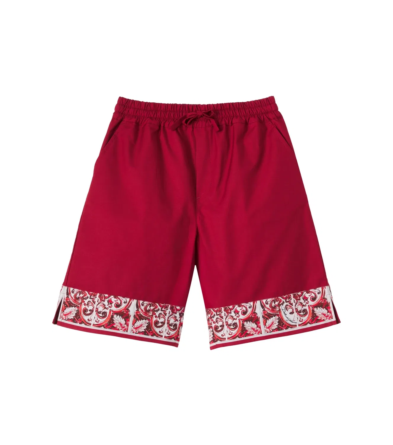 Шорты хлопковые Майолика Dolce&Gabbana Kids, красный