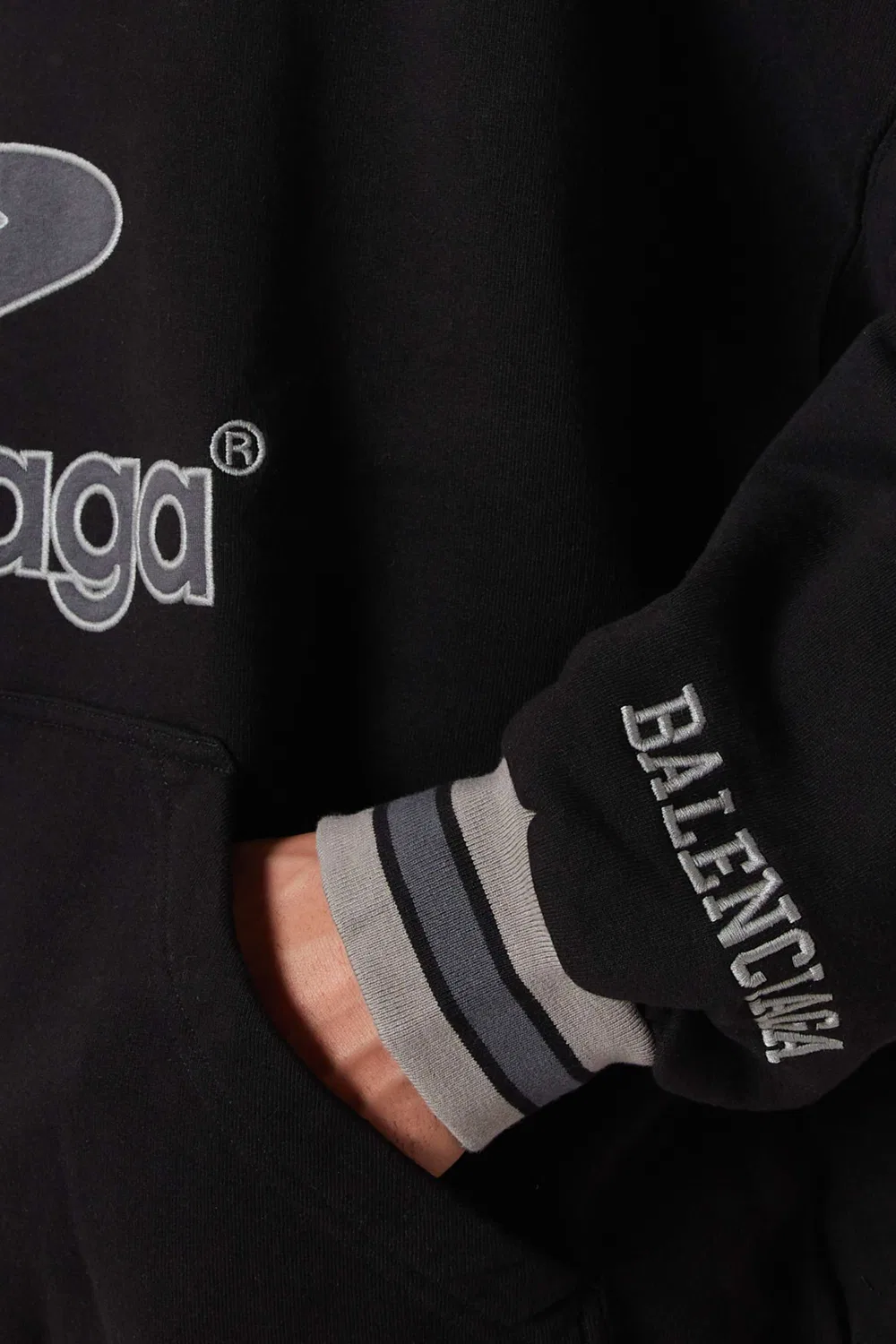 Худи на молнии из сухого флиса 3B Football Polo Balenciaga — фото 4