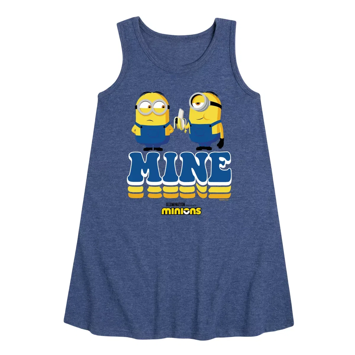 Детское платье-трапеция без рукавов Despicable Me Minions Mine Mine Mine Despicable Me, Heather Navy