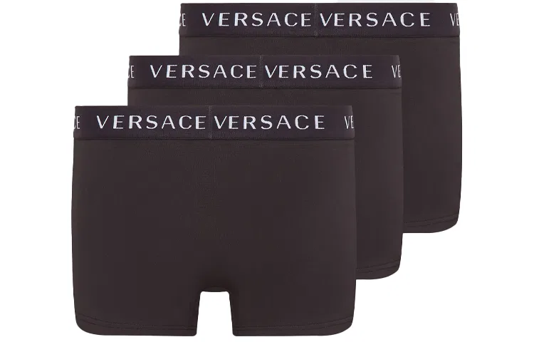 Мужские боксеры с логотипом, комплект из 3 штук, VERSACE, Black — фото 3