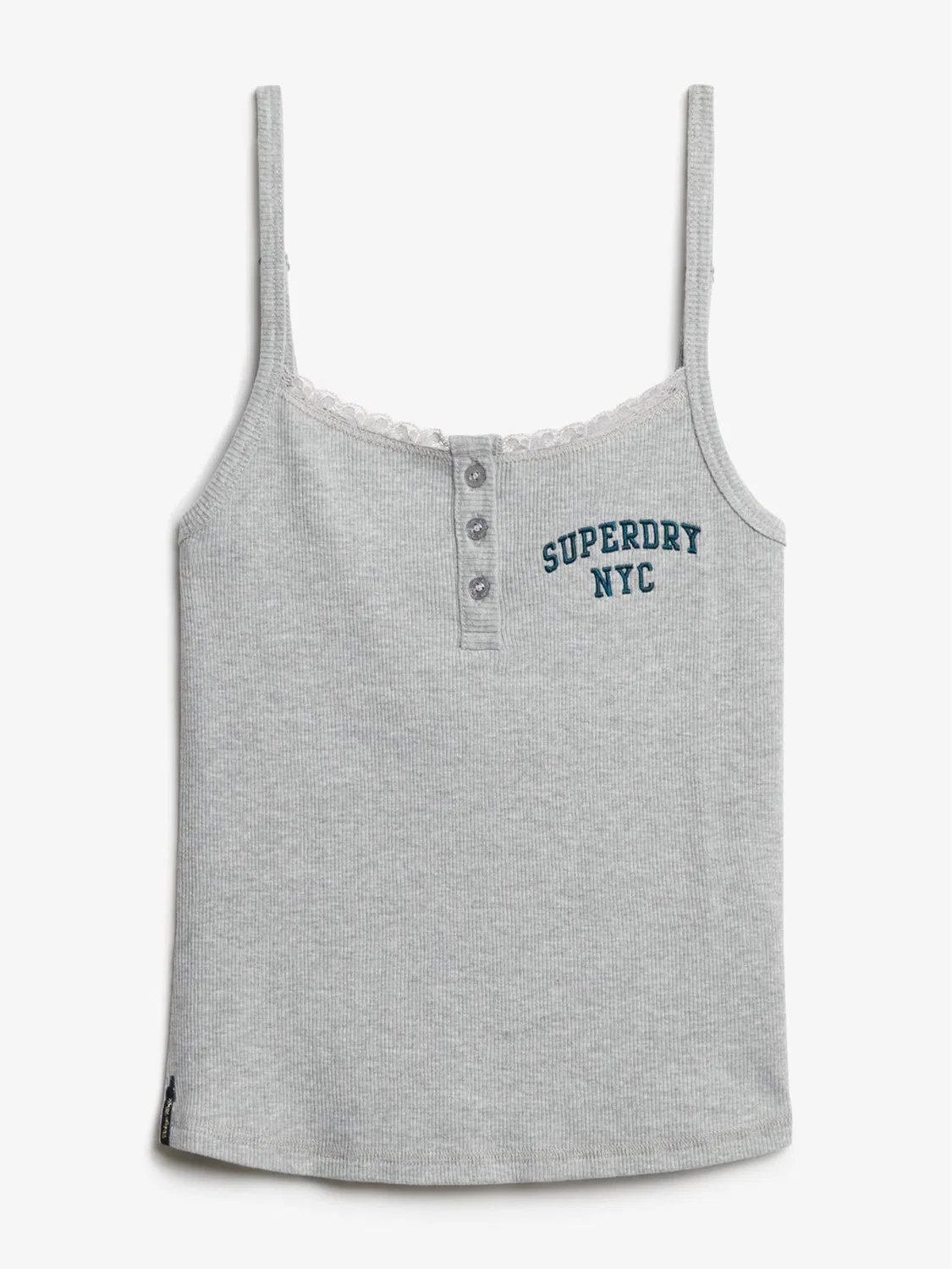 Топ-майка Athletic Essential Button Cami Superdry, Серый — фото 4