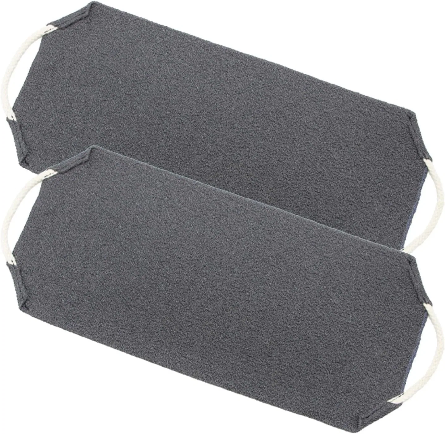 Скребок для спины, 2 шт., с ручками, нейлон, 45x20 см, Dark Grey Generisch