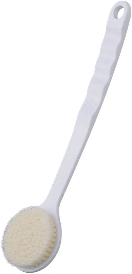 Щетка для тела с длинной ручкой, WYRKYP, 34x8.5 см, PP+PTE, Белый