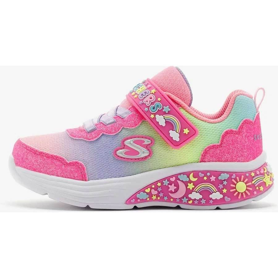 Кроссовки детские с подсветкой My Dreamers Skechers, Розовый
