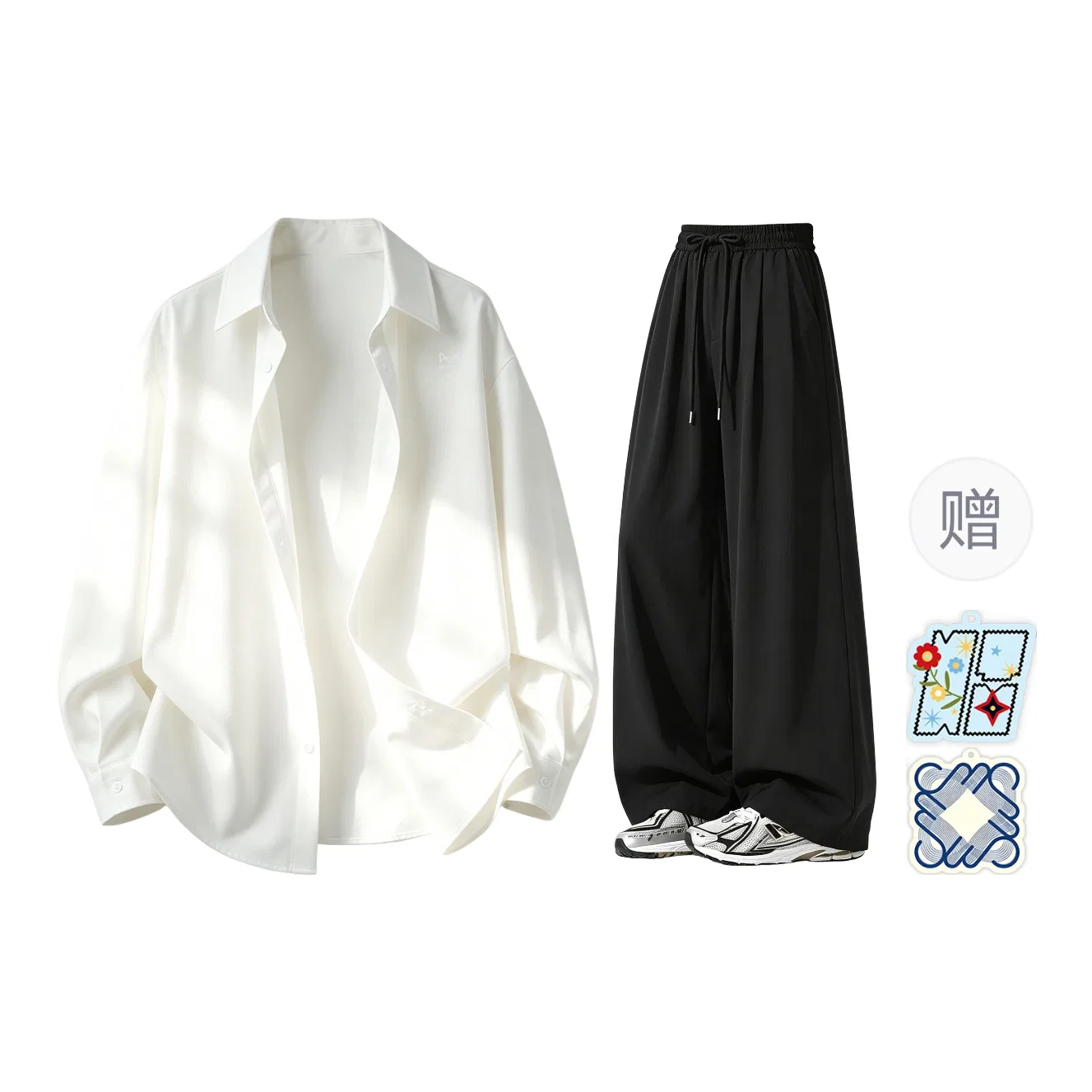 Детский комплект из рубашки и шорт с принтом, Shirt Matching Set, MIIOW — фото 3