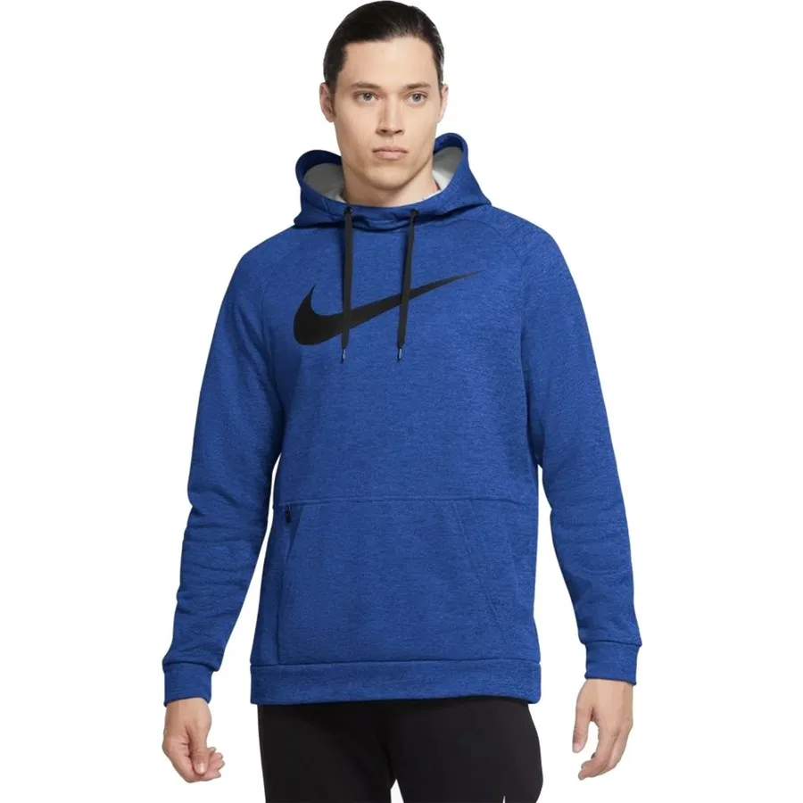 Мужской худи с капюшоном и принтом Dri Fit Therma Hoodie Nike, Синий