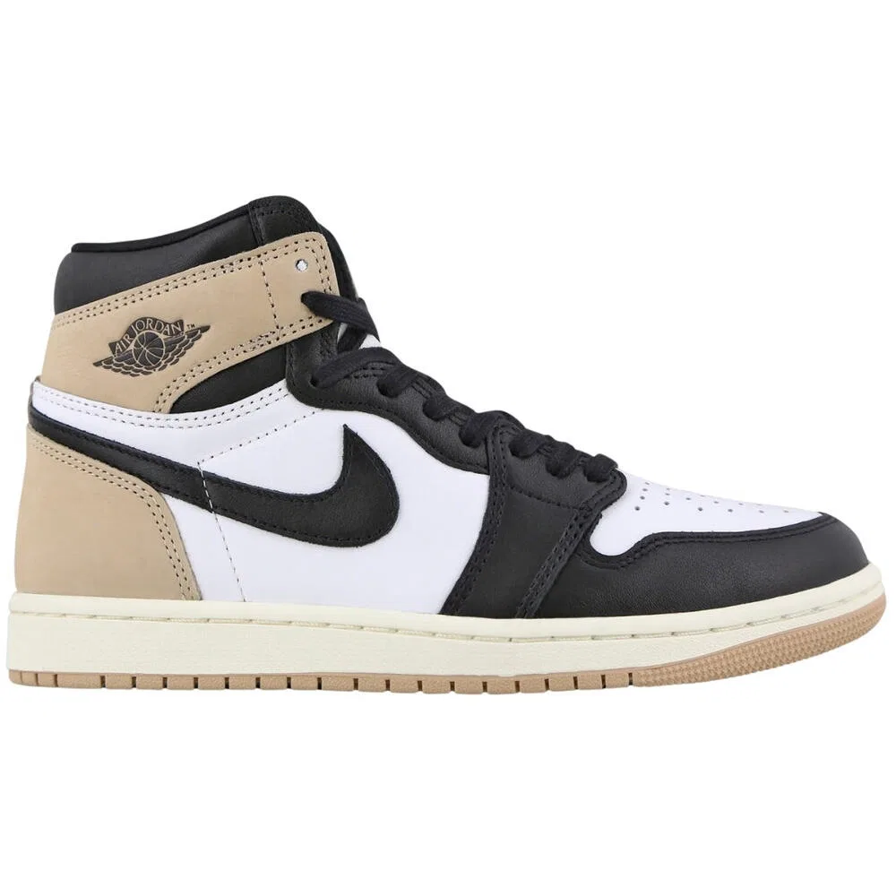 Детские кроссовки высокие Air Jordan 1 Retro High OG Latte Nike, Schwarz Braun