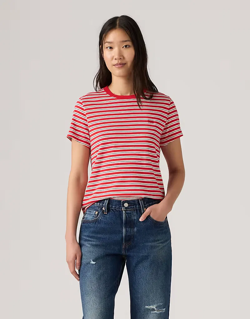 Футболка Levi's Favorite из хлопка в полоску, красный