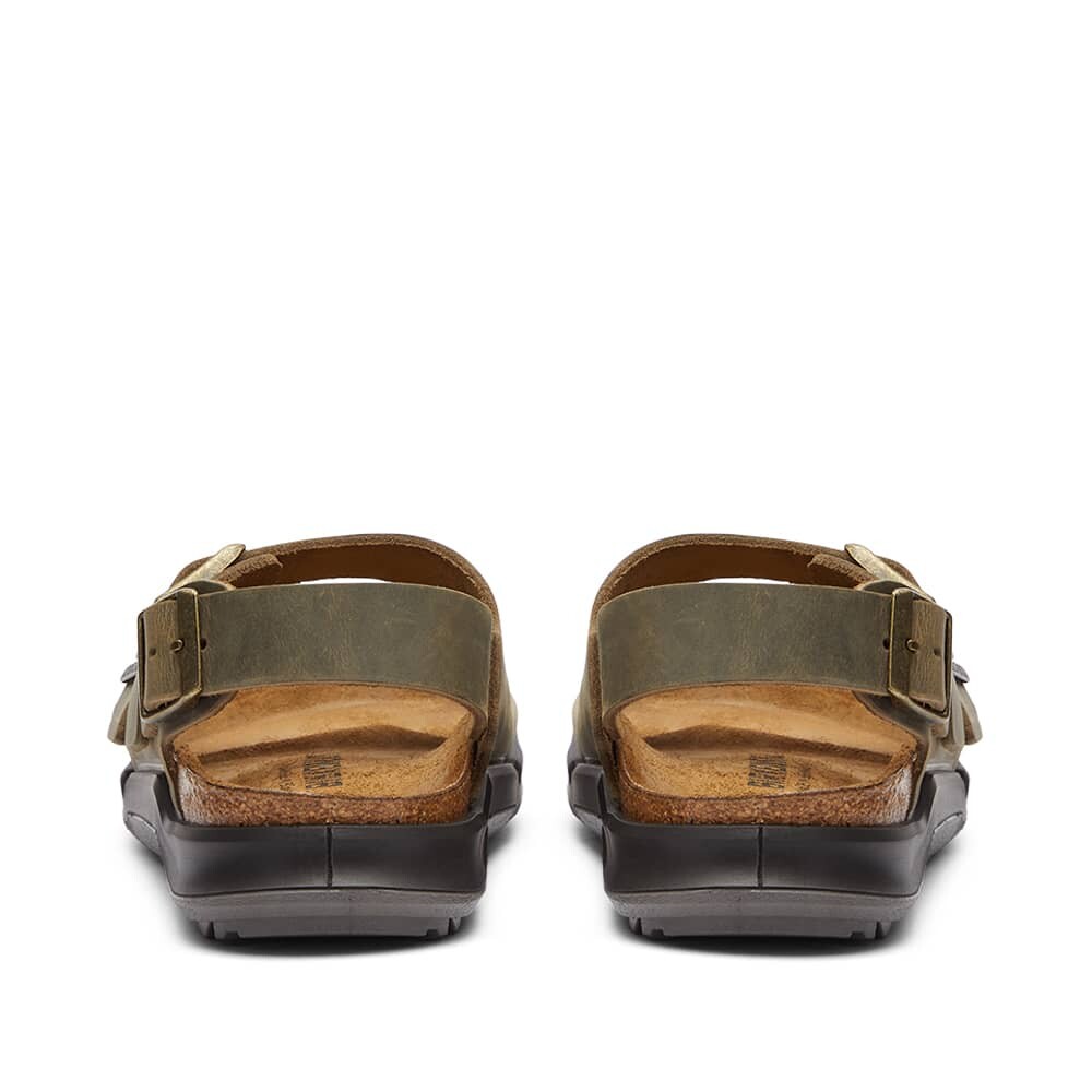 Сандалии Birkenstock Milano Crosstown Men Oiled Leather, хаки — фото 2