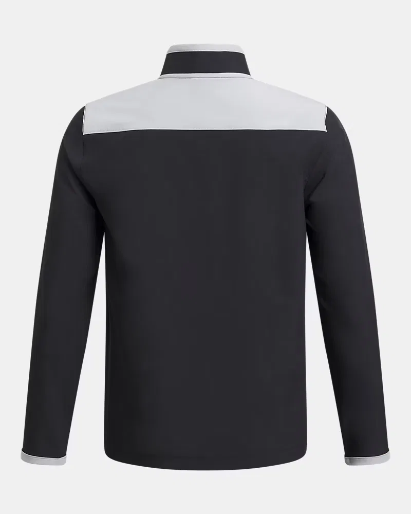 Детский лонгслив с водоотталкивающей отделкой UA Motivate 3.0 UnderArmour, Black/Mod Gray/White — фото 2