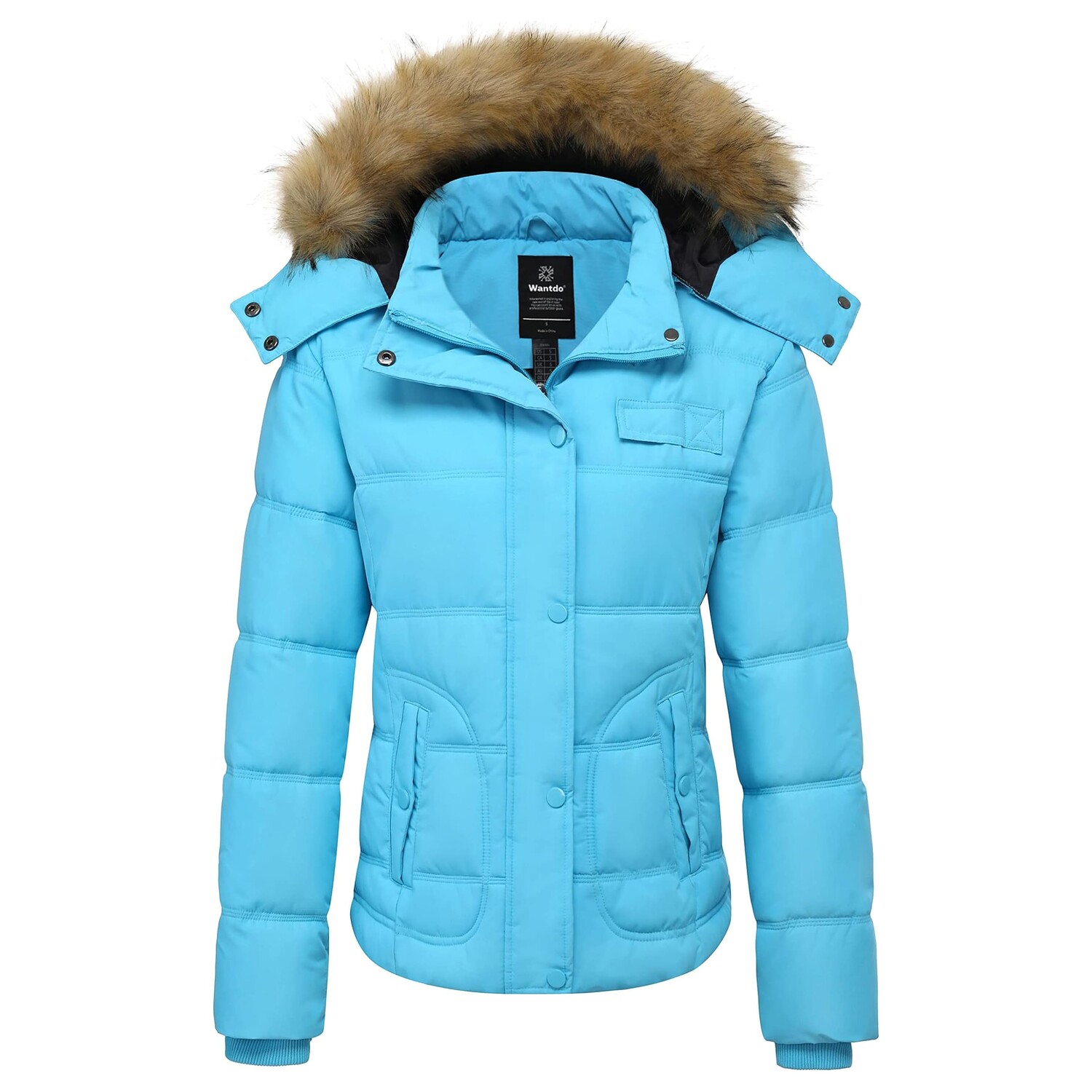 

Куртка Wantdo Waterproof Hooded Faux Fur, голубой