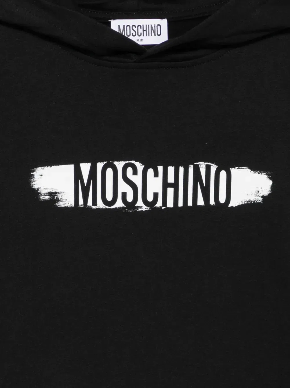 Платье с капюшоном, логотипом Moschino Kids, черный — фото 3