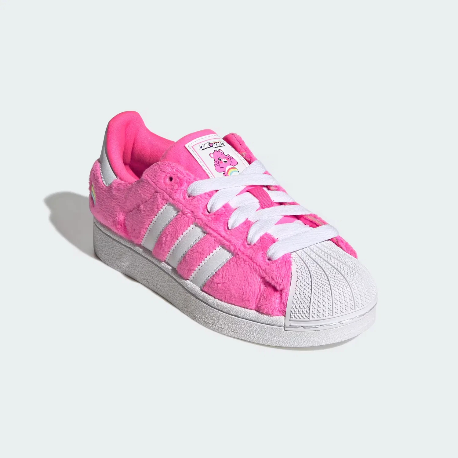 Детские кроссовки с шнуровкой Care Bears Superstar II Adidas Originals, розовый/белый/фиолетовый — фото 4