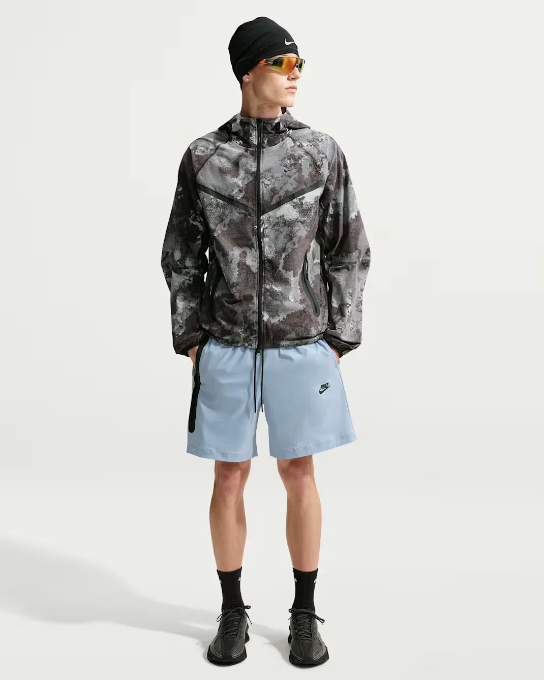 Мужские тканые шорты Nike Tech, Light Armory Blue/Black