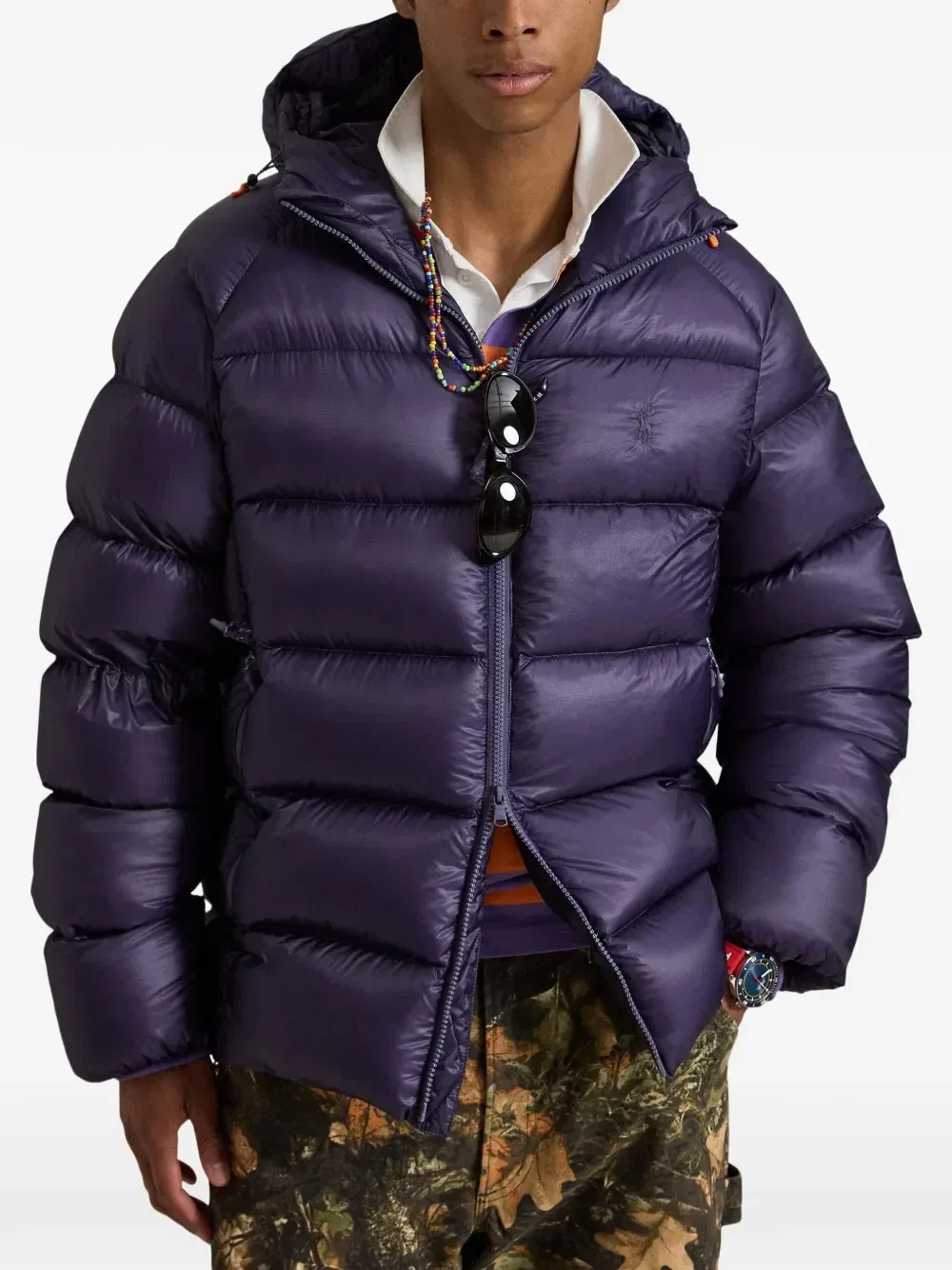 Стеганая куртка с капюшоном Polo Ralph Lauren, фиолетовый — фото 3