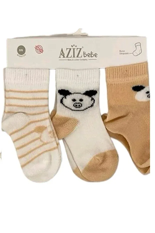 Детские носки для мальчиков хлопковые Aziz Bebe, Beige