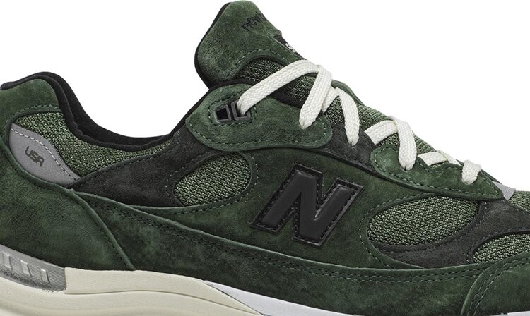 Кроссовки New Balance JJJJound x 992 Made in USA 'Mossy Green', зеленый — фото 3