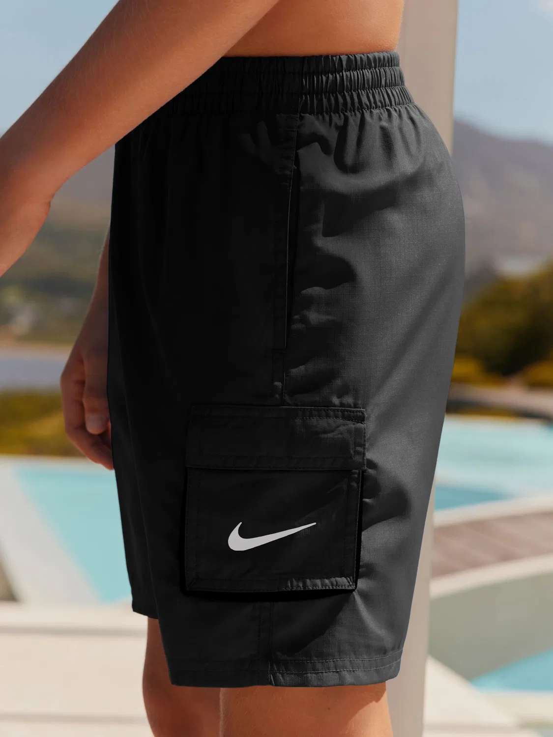 Шорты для плавания Nike Black Voyage Solid Essential, черный — фото 3