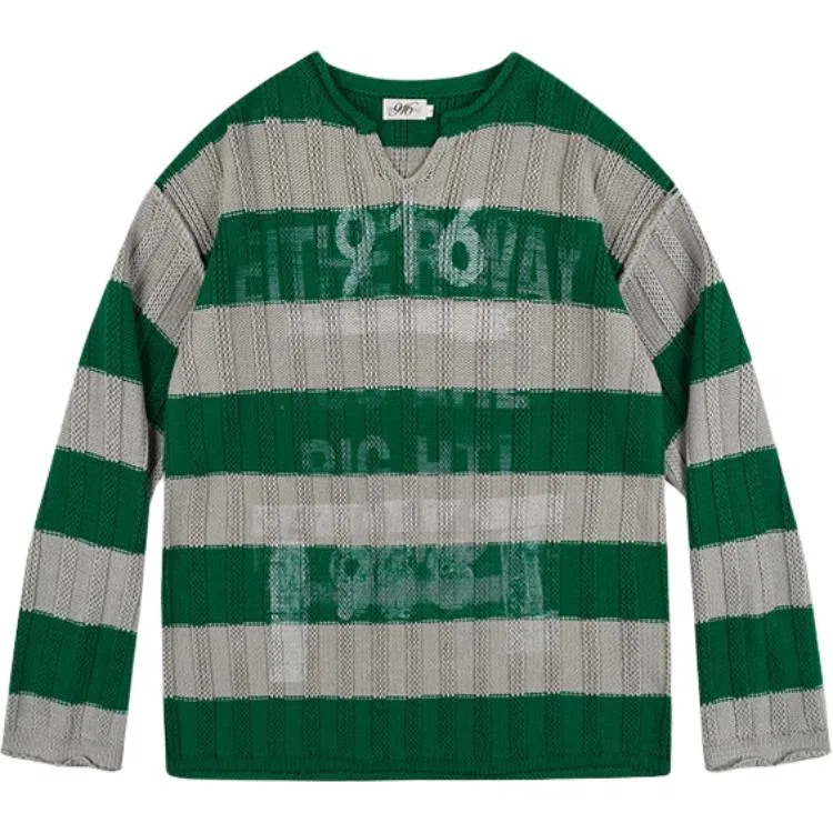 Детский свитер унисекс GOOD BAI 916 FW24, Green/Gray