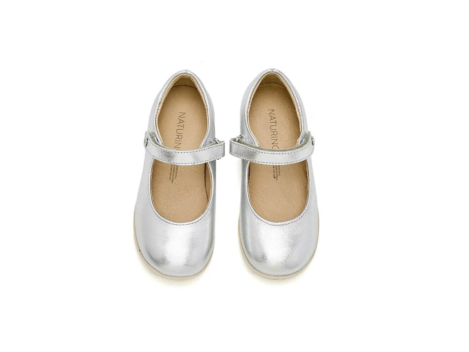Балетки Darling (для малышей, маленьких и больших детей) Naturino, Silver — фото 3