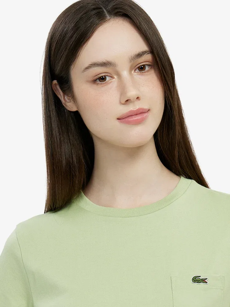 Футболка с коротким рукавом, базовая, с карманом LACOSTE, Apple Green — фото 2