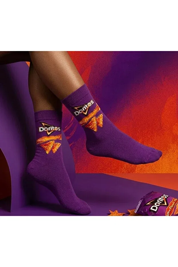 Детские носки с принтом Unisex Çorap Kurdu, Purple