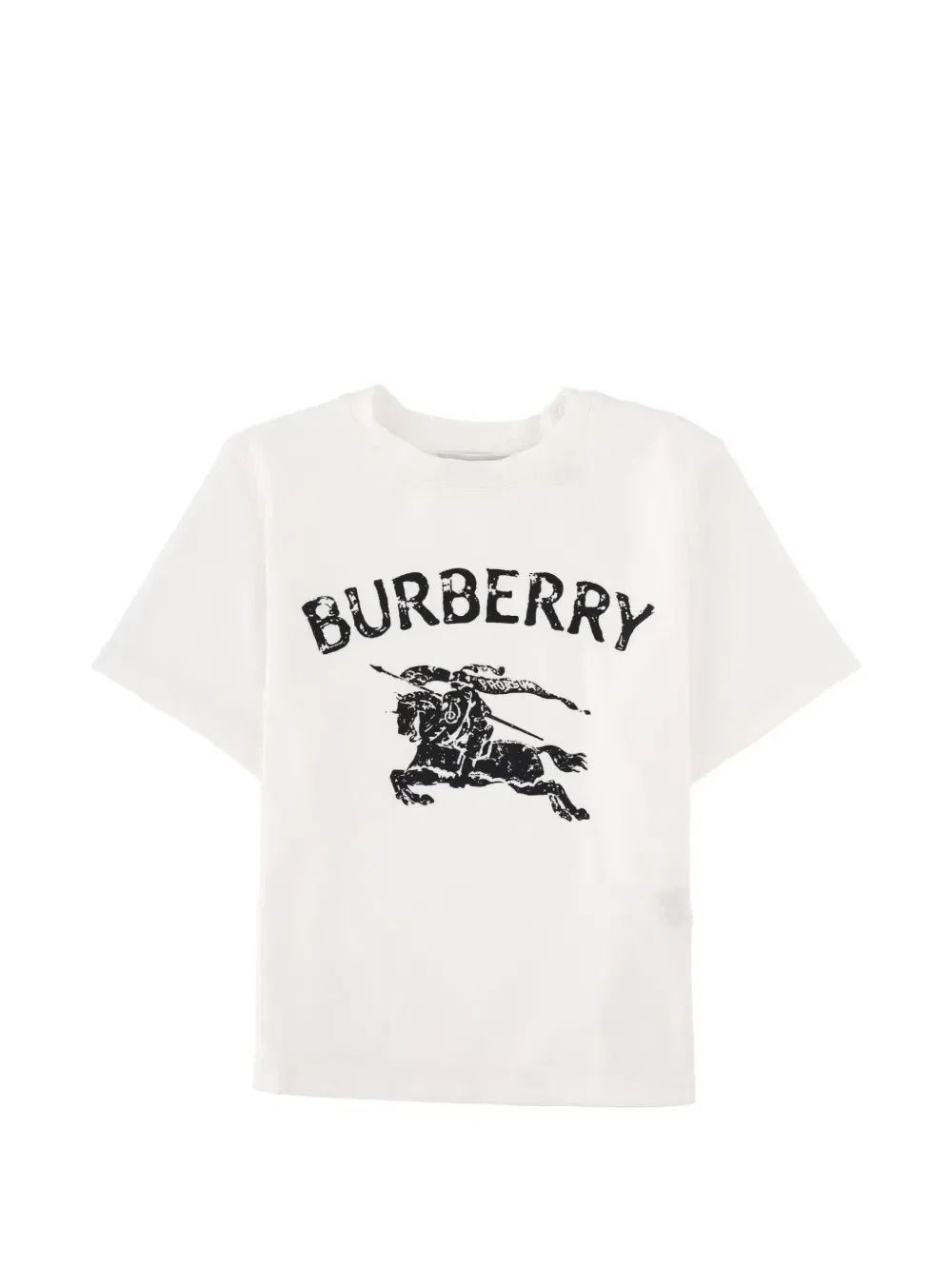 Футболка с логотипом Equestrian Knight Design Burberry Kids, белый