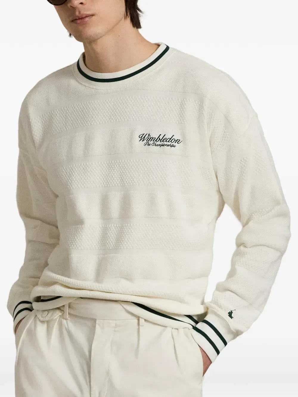 Толстовка Wimbledon с вышивкой Polo Ralph Lauren, бежевый — фото 3