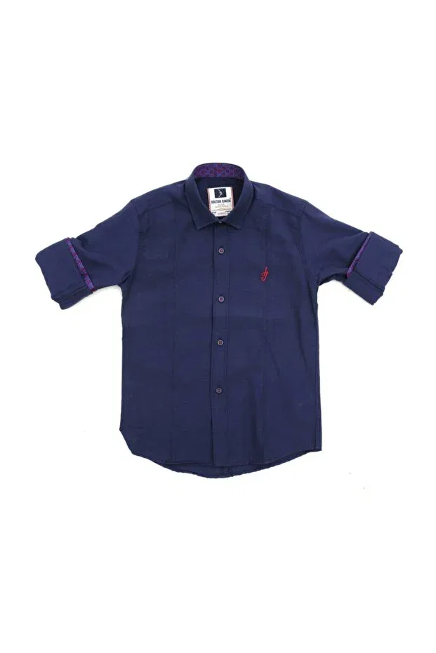 Детская спортивная рубашка для мальчиков с длинным рукавом Doctor Junior, Navy Blue