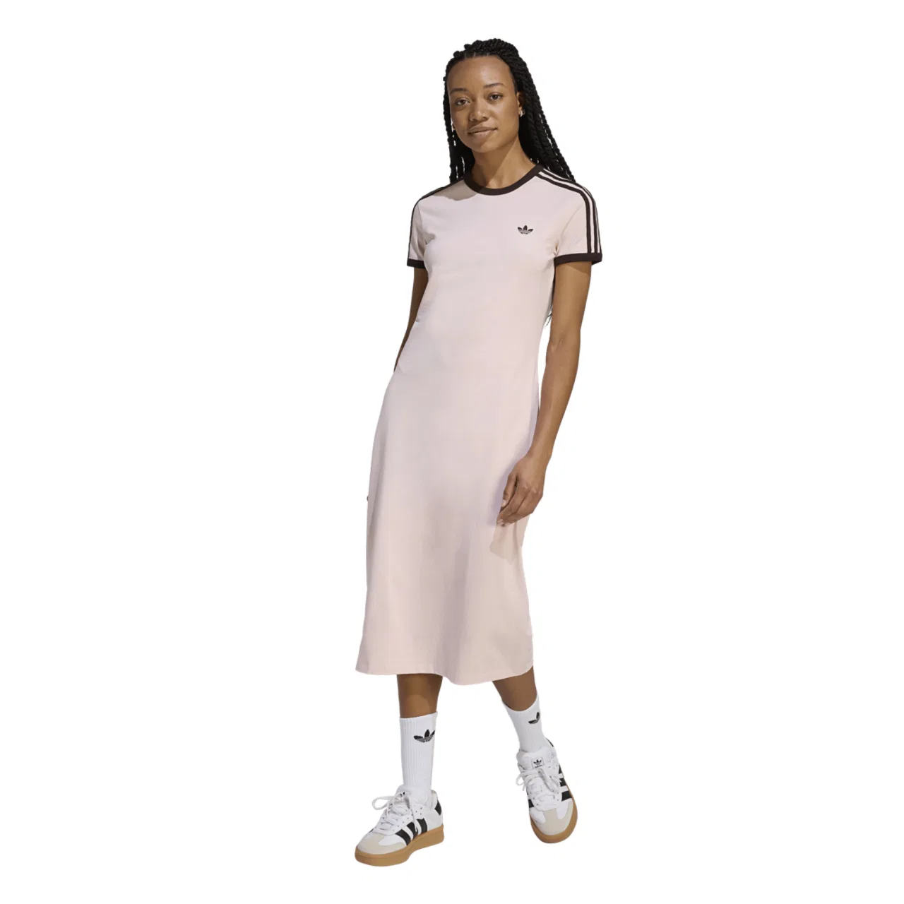Платье женское 3S Adidas, цвет Sandy Pink/Aurora Coffee