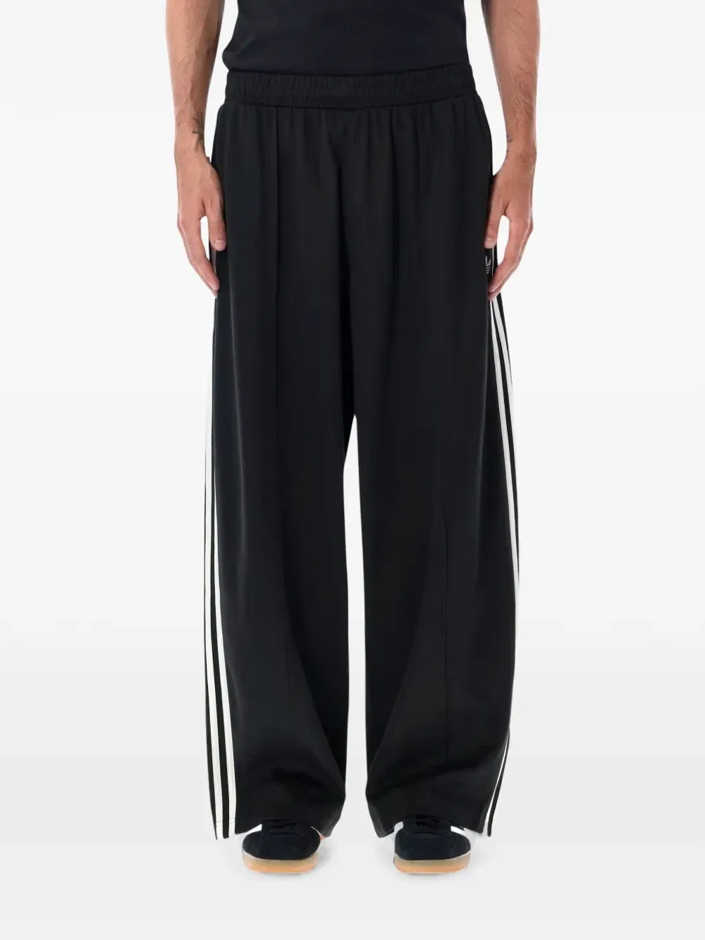 Широкие спортивные брюки Adidas, черный