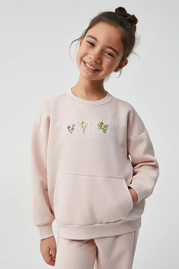 Детский комплект спортивного костюма для девочек хлопковый Dream active tracksuit set Penyemood, Powder Pink — фото 3
