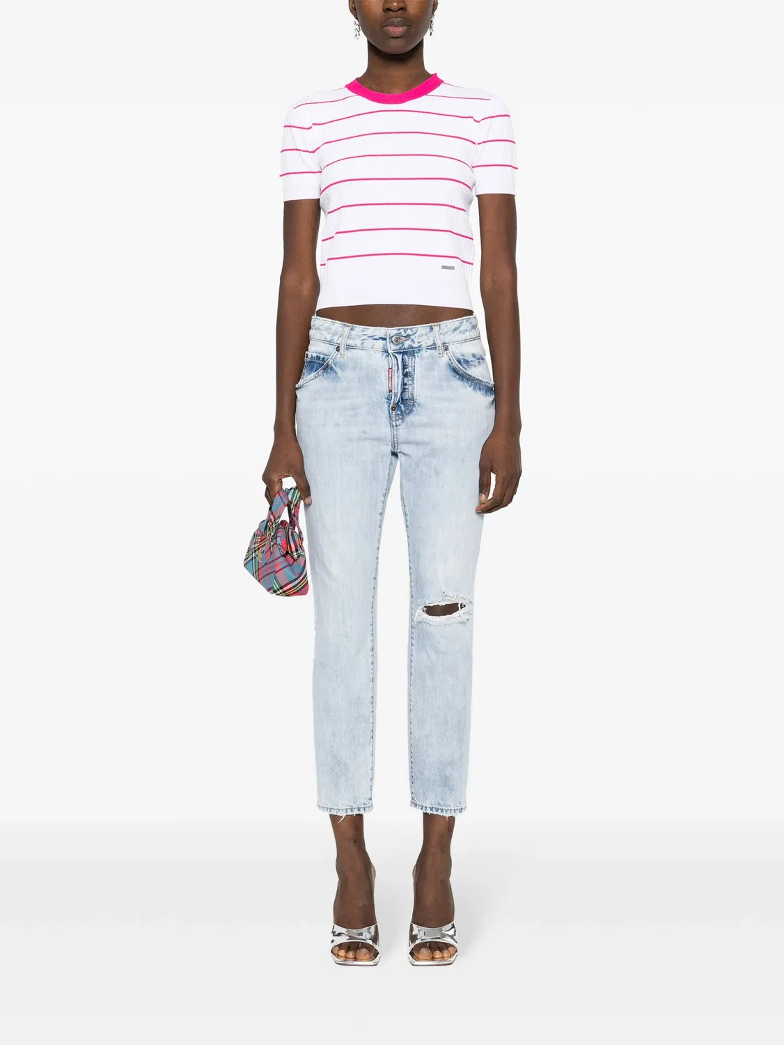 DSQUARED2 Джинсы Slim-Fit Светло-Голубого Цвета — фото 2
