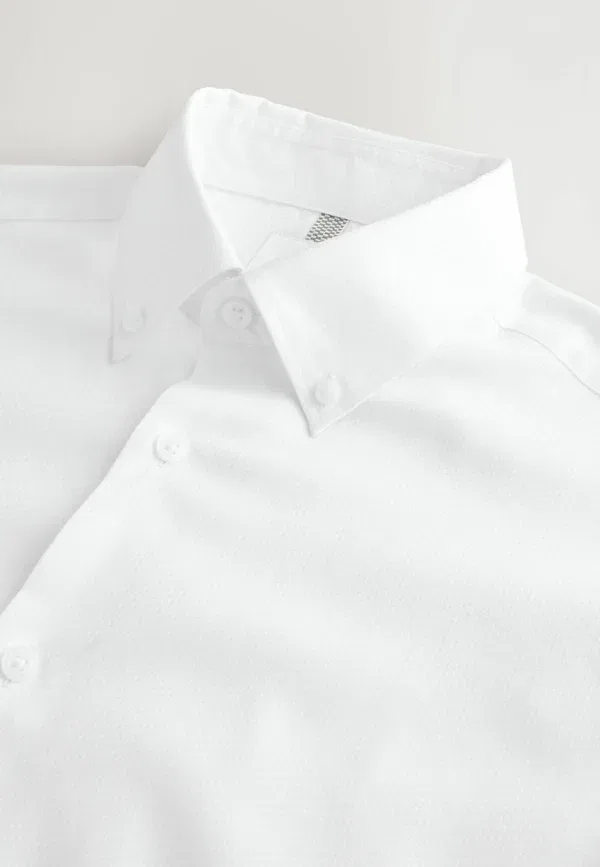 Рубашка Next, white button-down collar, белая — фото 2