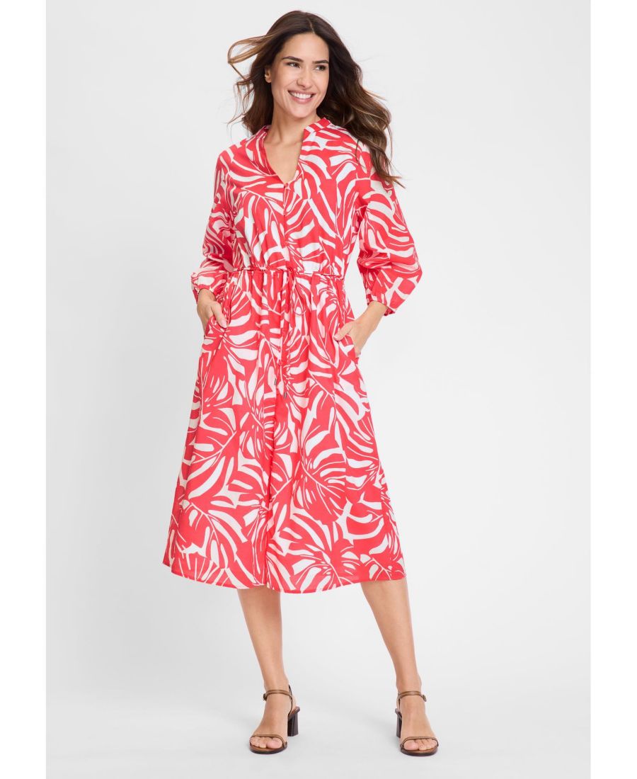 

Женское платье с принтом в виде пальмовых листьев Olsen, Misty rose