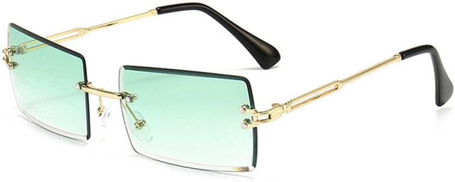 

Ретро солнцезащитные очки для женщин, без оправы, градиентные солнцезащитные очки, модные солнцезащитные очки с оригинальными линзами, женские очки без оправы TKKTLLT, Gradient Green