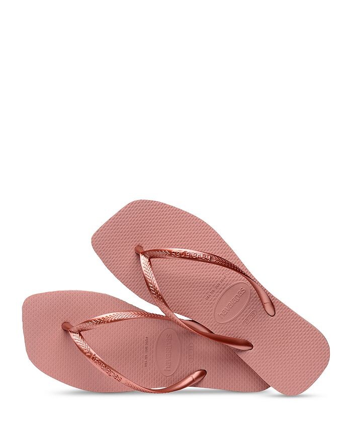Женские узкие шлепанцы с квадратным носком без застежек havaianas — фото 4